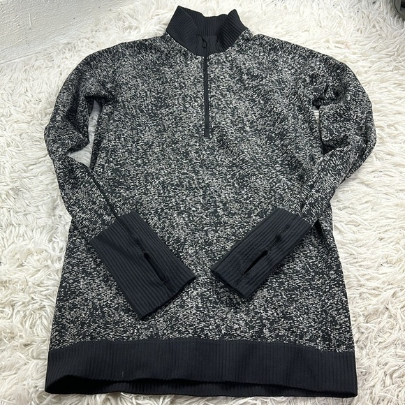 Lululemon Rest Less 1/2 Zip Black / Dark Cast - Picture 1 of 6